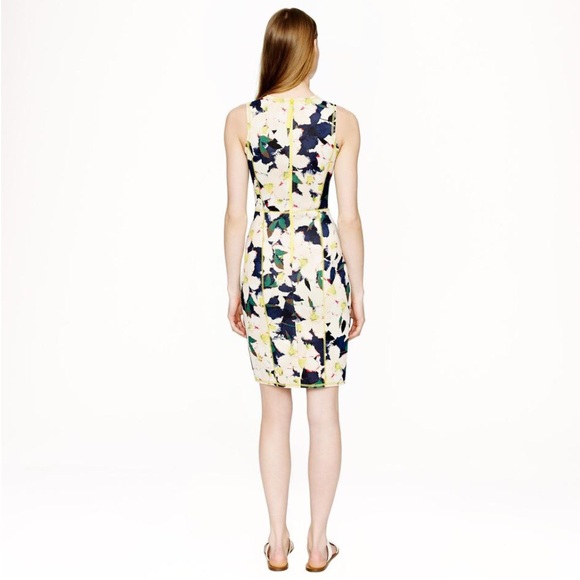 J.Crew Size 4 Cove Multicolored Floral Print Sleeveless Scuba Sheath Dress - Picture 2 of 13